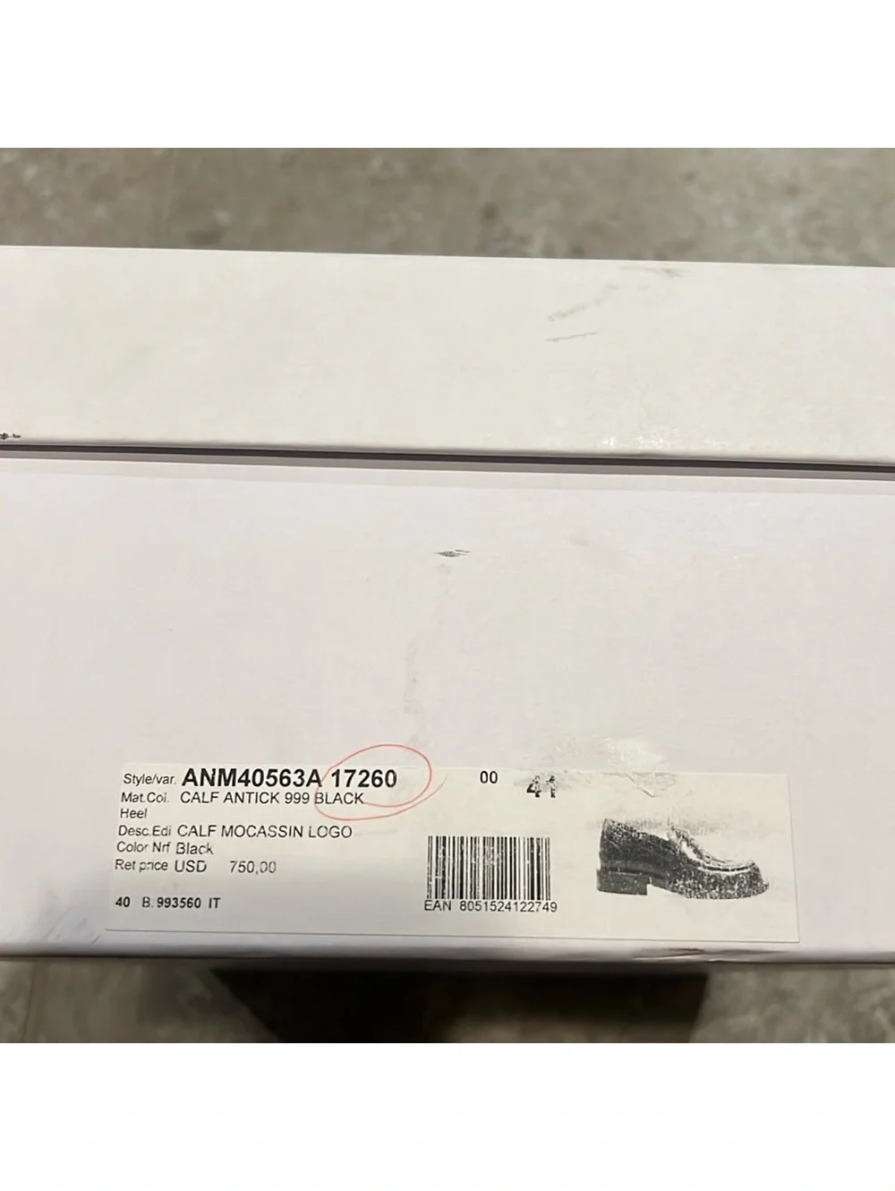 JW Anderson Anchor Logo Loafers in Black Leather Size 41 New in Box w/DustBag